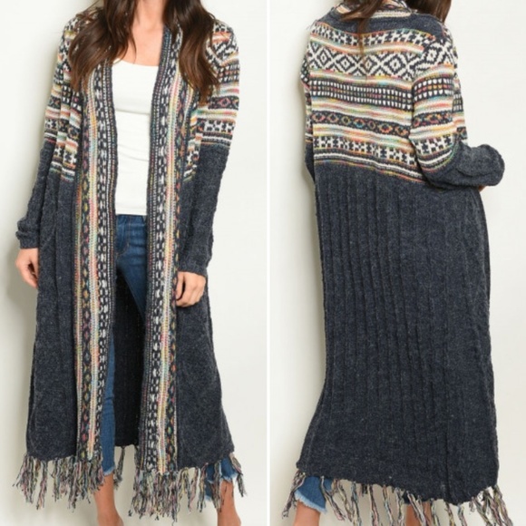 Trend Setter Diva Boutique Sweaters - LAST 1! LONG KNIT CARDIGAN SWEATER